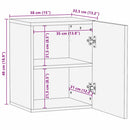 vidaXL Fürdőszobai mosdószekrény Fehér 38 x 33,5 x 48 cm Faanyag