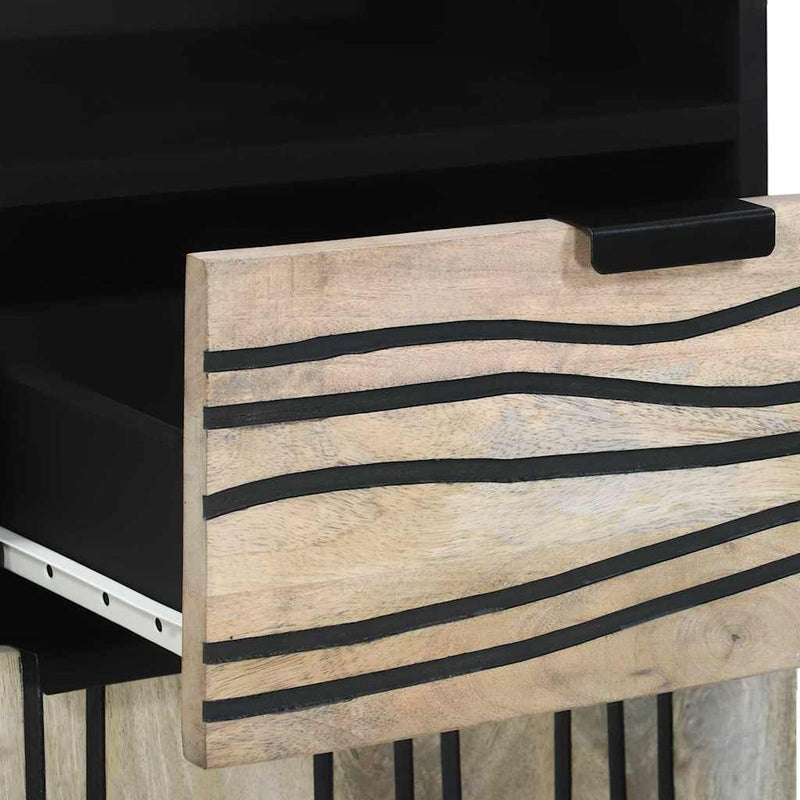 vidaXL Fürdőszoba Székény polcokkal Barna és fekete 38 x 33 x 160 cm