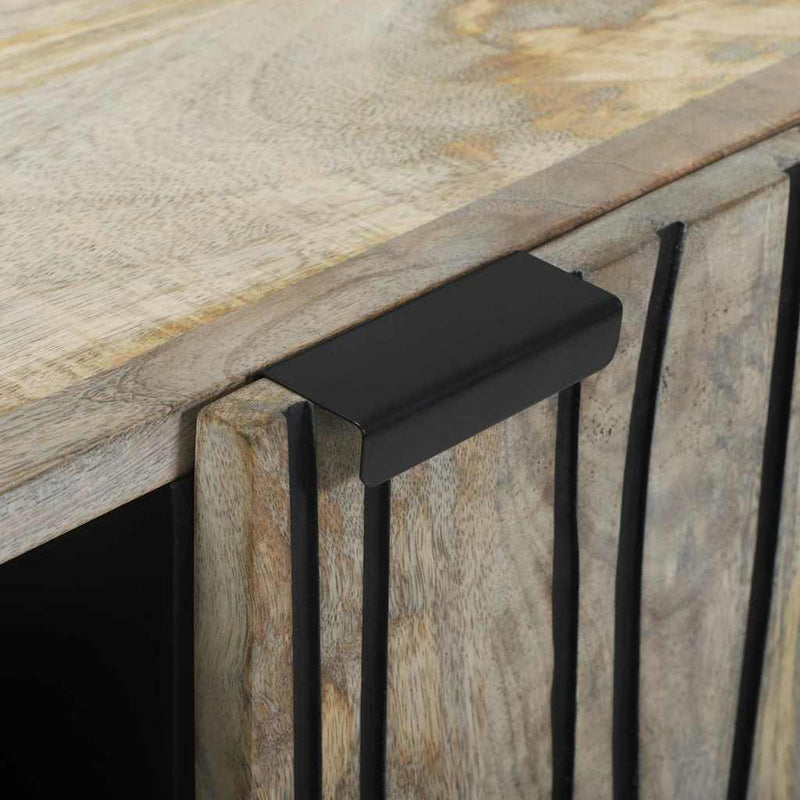 vidaXL Komód Fehér 90 x 33 x 75 cm tömör mangófa