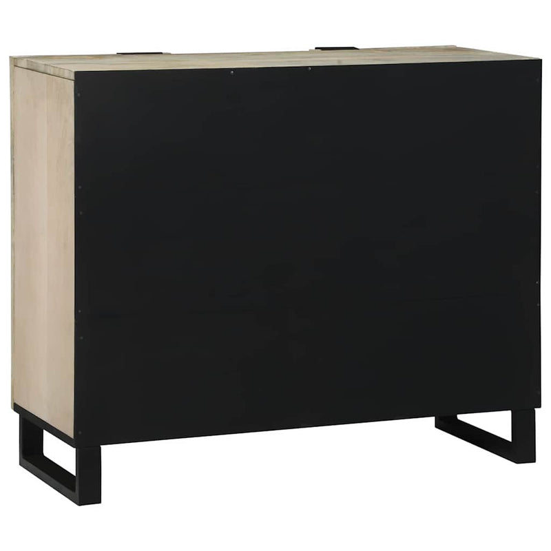 vidaXL Komód Fehér 90 x 33 x 75 cm tömör mangófa