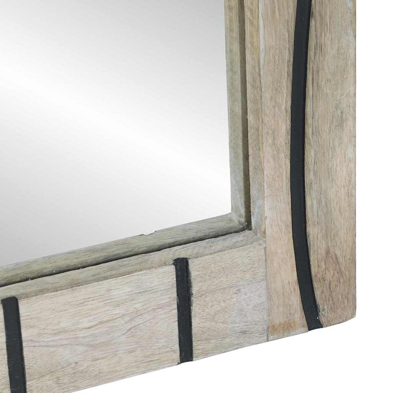 vidaXL Fürdőszobai tükör tükörrel Barna 50 x 2.5 x 70 cm