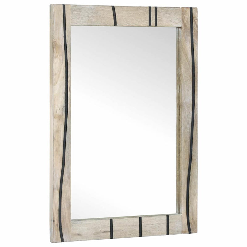 vidaXL Fürdőszobai tükör tükörrel Barna 50 x 2.5 x 70 cm