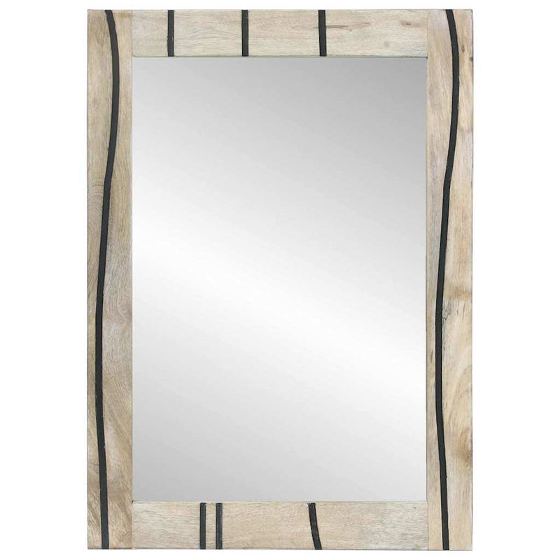 vidaXL Fürdőszobai tükör tükörrel Barna 50 x 2.5 x 70 cm