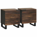 vidaXL Éjjeliszekrény 2 pcs Dió 40 x 33 x 46 cm Szerelt Fa