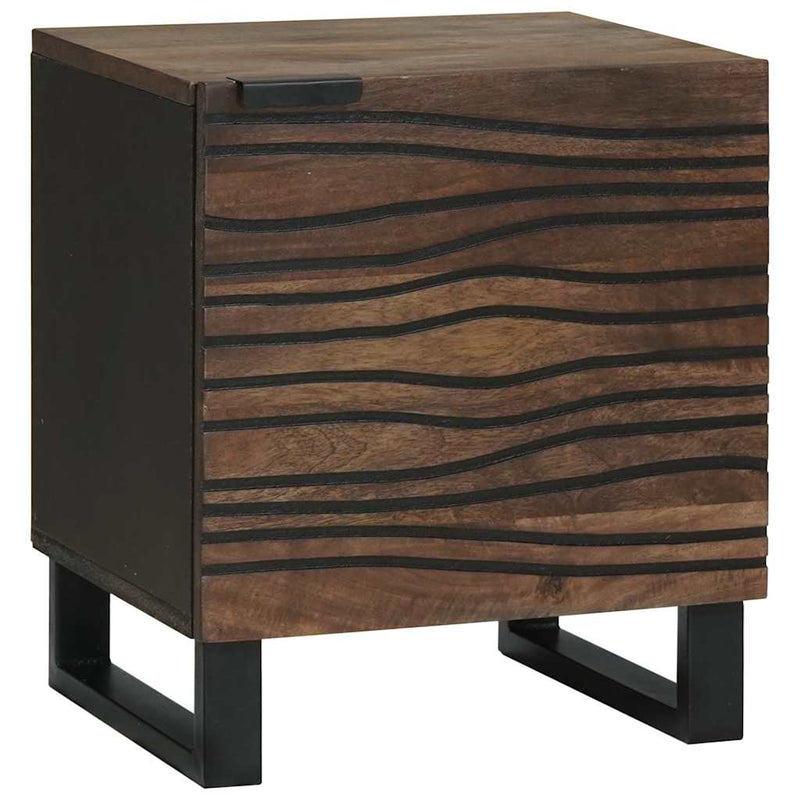 vidaXL Éjjeliszekrény 2 pcs Dió 40 x 33 x 46 cm tömör mangófa