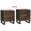 vidaXL Éjjeliszekrény 2 pcs Dió 40 x 33 x 46 cm Szerelt Fa