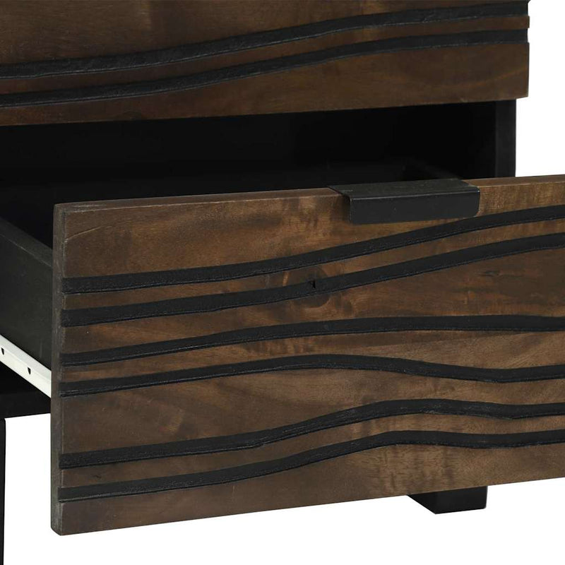 vidaXL Éjjeliszekrény fiókkal Dió 40 x 33 x 46 cm Tömör akácfa