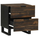 vidaXL Éjjeliszekrény 2 pcs Dió 40 x 33 x 46 cm Szerelt Fa