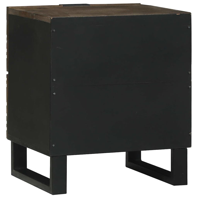 vidaXL Éjjeliszekrény fiókkal 2 pcs Dió 40 x 33 x 46 cm tömör mangófa