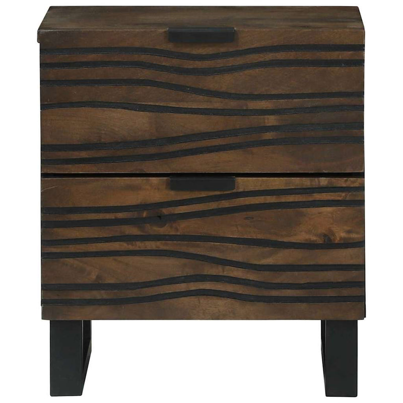 vidaXL Éjjeliszekrény fiókkal 2 pcs Dió 40 x 33 x 46 cm tömör mangófa