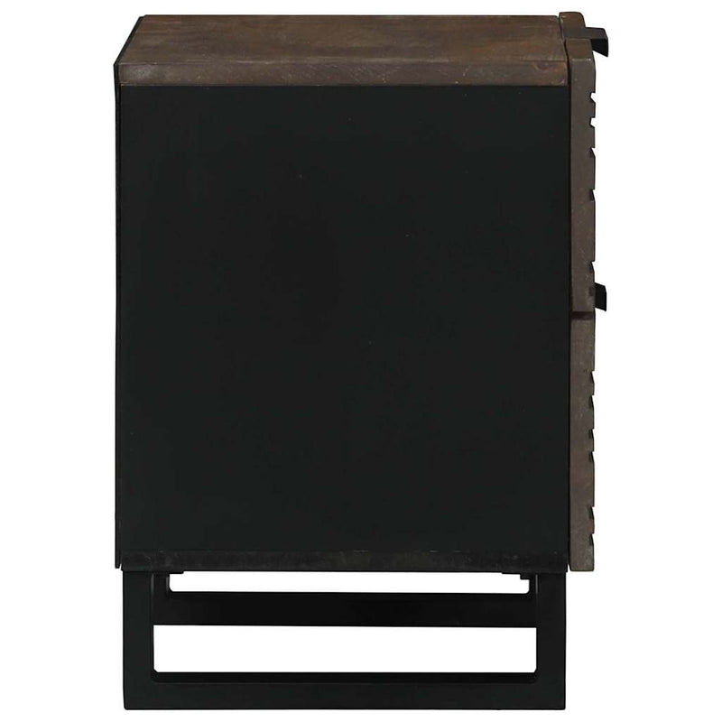 vidaXL Éjjeliszekrény fiókkal 2 pcs Dió 40 x 33 x 46 cm tömör mangófa