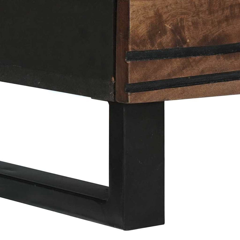 vidaXL Széf fiókkal Barna 60 x 33.5 x 75 cm Tömör mangófa