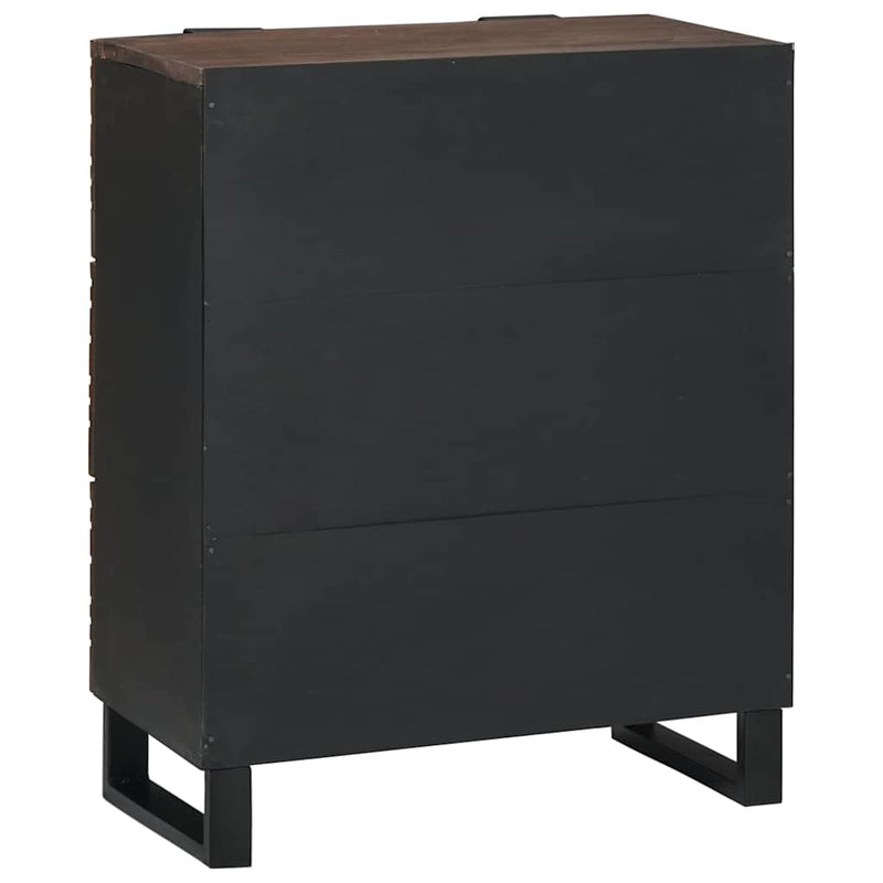 vidaXL Széf fiókkal Barna 60 x 33.5 x 75 cm Tömör mangófa