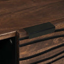 vidaXL Dohányzóasztal Barna és fekete 80 x 50 x 40 cm Tömör akácfa