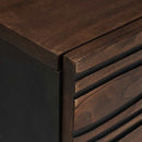 vidaXL Dohányzóasztal Barna és fekete 80 x 50 x 40 cm Tömör akácfa