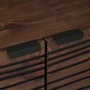 vidaXL Dohányzóasztal Barna és fekete 80 x 50 x 40 cm Tömör akácfa