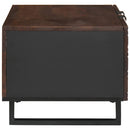 vidaXL Dohányzóasztal Barna és fekete 80 x 50 x 40 cm Tömör akácfa