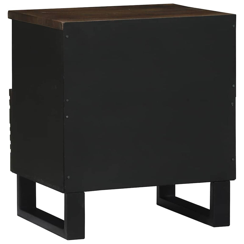 vidaXL Éjjeliszekrény fiókkal 2 pcs Dió 40 x 33 x 46 cm tömör mangófa