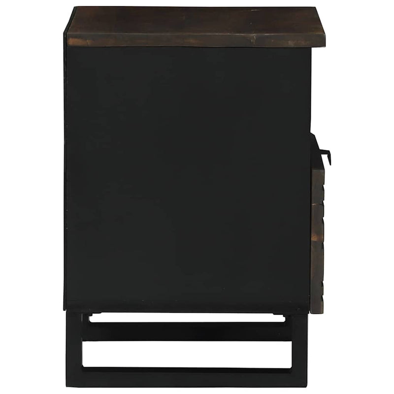 vidaXL Éjjeliszekrény fiókkal 2 pcs Dió 40 x 33 x 46 cm tömör mangófa