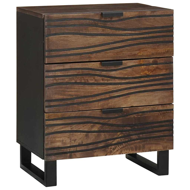 vidaXL Éjjeliszekrény fiókkal Dió 50 x 33 x 60 cm tömör mangófa