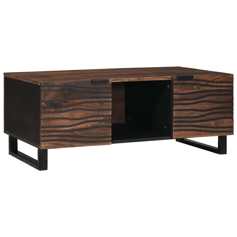 vidaXL Dohányzóasztal Barna és fekete 100 x 54 x 40 cm