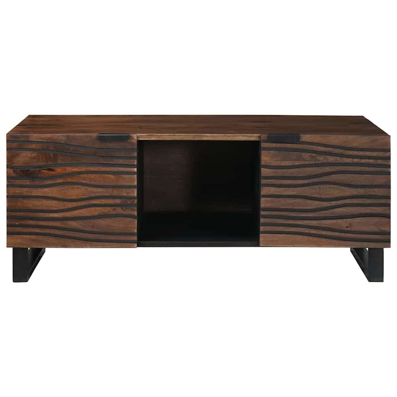 vidaXL Dohányzóasztal Barna és fekete 100 x 54 x 40 cm