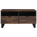 vidaXL Dohányzóasztal Barna és fekete 80 x 54 x 40 cm Tömör akácfa