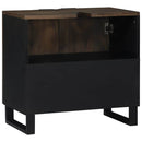 vidaXL Mosdószekrény Barna és fekete 62 x 33 x 58 cm Tömör mangófa
