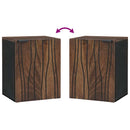 vidaXL Mosdó Szekrény Barna és fekete 38 x 33.5 x 48 cm Faanyag