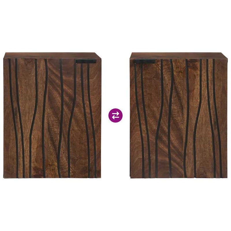 vidaXL Fürdőszobai mosdószekrény ajtóval Dió 38 x 33,5 x 48 cm Faanyag