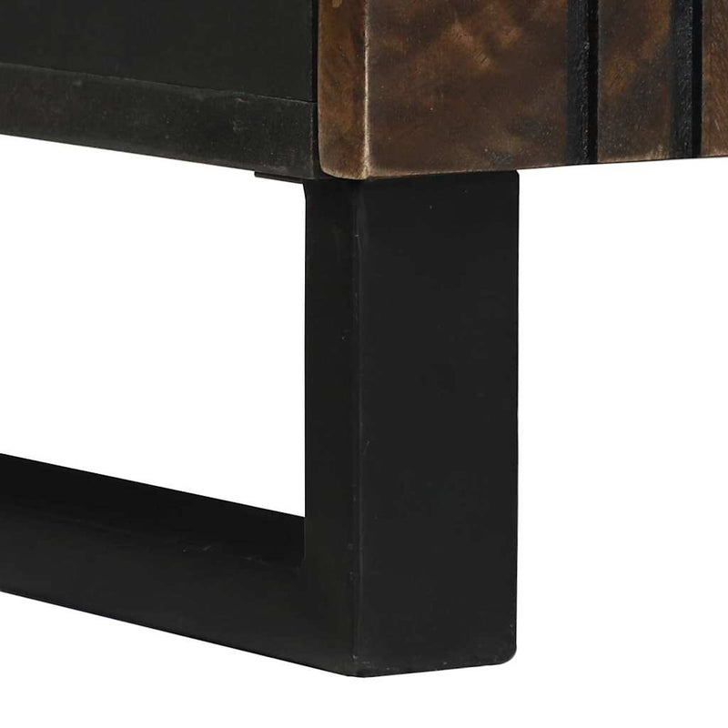 vidaXL Fürdőszobai Szekrény ajtóval Barna és fekete 38 x 33.5 x 58 cm