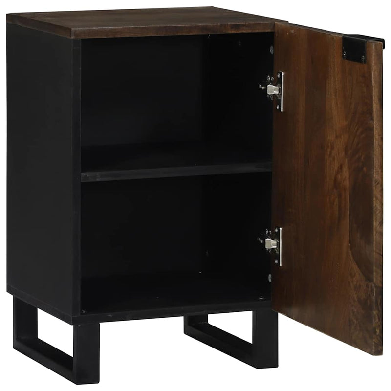 vidaXL Fürdőszobai Szekrény ajtóval Barna és fekete 38 x 33.5 x 58 cm