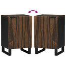 vidaXL Fürdőszobai Szekrény ajtóval Barna és fekete 38 x 33.5 x 58 cm