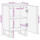 vidaXL Fürdőszobai Szekrény ajtóval Barna és fekete 38 x 33.5 x 58 cm