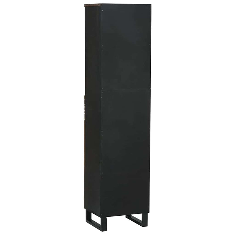 vidaXL Fürdőszekrény polcokkal tárolóval Barna 38 x 33 x 160 cm