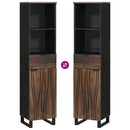 vidaXL Fürdőszekrény polcokkal tárolóval Barna 38 x 33 x 160 cm