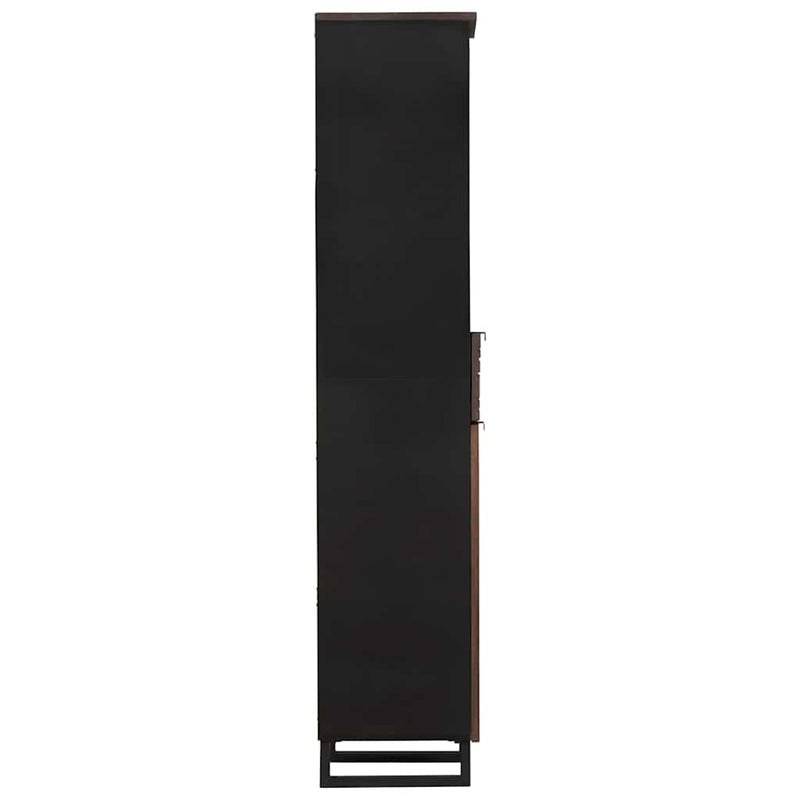 vidaXL Fürdőszekrény polcokkal tárolóval Barna 38 x 33 x 160 cm