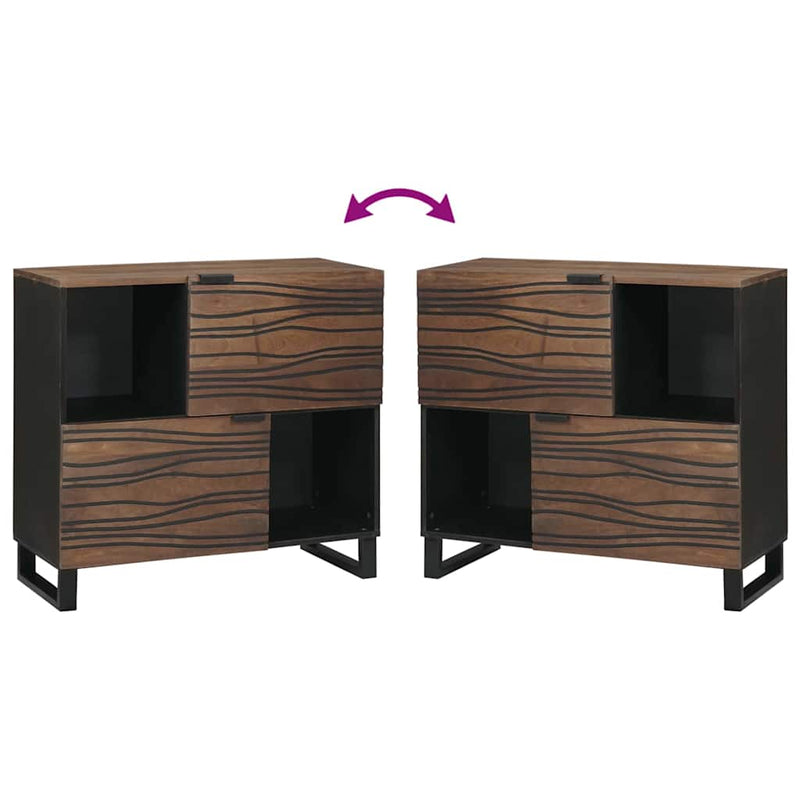 vidaXL Komód Barna 80 x 33 x 75 cm tömör mangófa