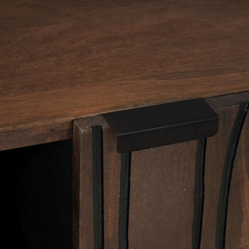 vidaXL Komód Barna 90 x 33 x 75 cm tömör mangófa