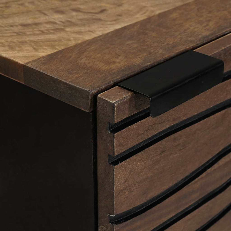 vidaXL Highboard Barna 40 x 33 x 110 cm tömör mangófa