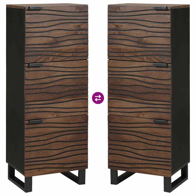 vidaXL Highboard Barna 40 x 33 x 110 cm tömör mangófa