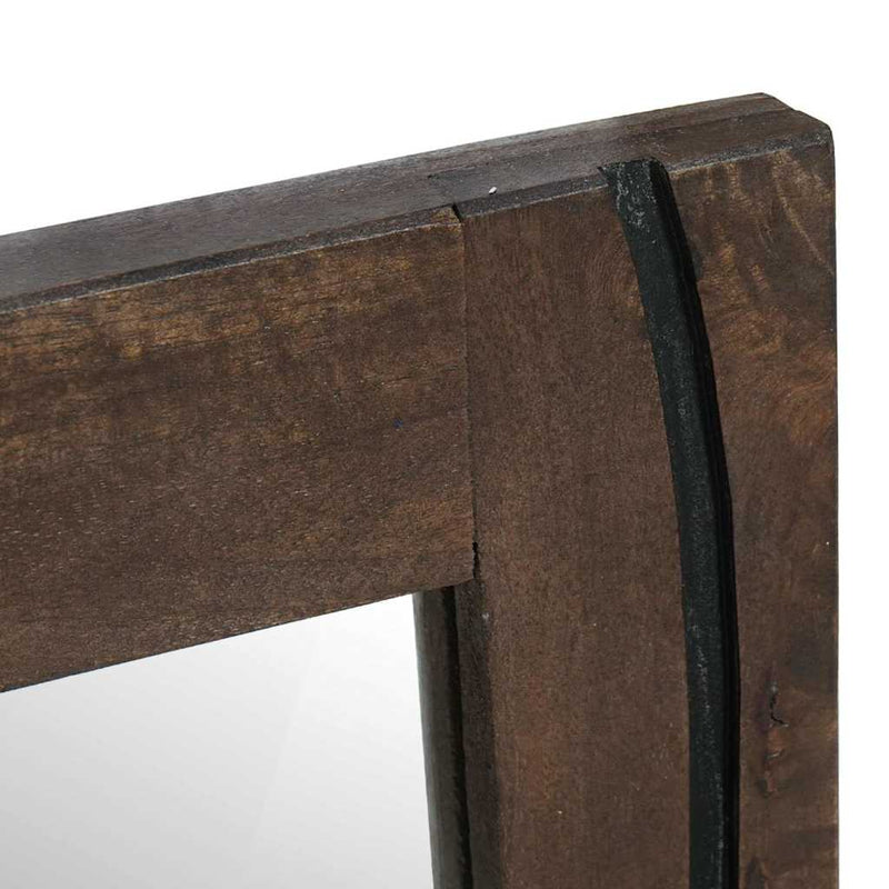 vidaXL Fürdőszobai tükör Falra szerelhető Barna 50 x 2.5 x 70 cm