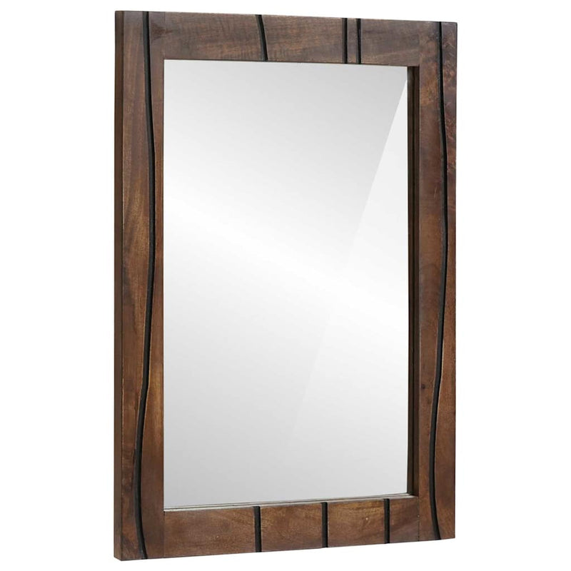 vidaXL Fürdőszobai tükör Falra szerelhető Barna 50 x 2.5 x 70 cm