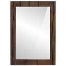 vidaXL Fürdőszobai tükör Falra szerelhető Barna 70 x 50 x 2,5 cm