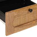 vidaXL Éjjeliszekrény 2 pcs Természetes 40 x 33 x 46 cm Tömör Mangófát