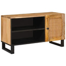 vidaXL TV szekrény tárolóval Barna 80 x 33 x 46 cm Tömör Mangófát