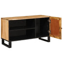 vidaXL TV szekrény tárolóval Barna 80 x 33 x 46 cm Tömör Mangófát