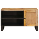 vidaXL TV szekrény tárolóval Barna 80 x 33 x 46 cm Tömör Mangófát