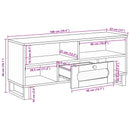 vidaXL TV szekrény fiókkal Barna 100 x 33 x 46 cm Tömör Mangófát