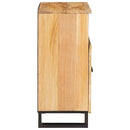 vidaXL Széf tárolóval ajtóval Barna 60 x 33 x 75 cm Tömör Mangófát